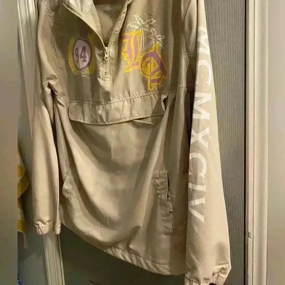 Mens Rue 21 windbreaker jacket with hood (no drawstring) graphics pockets size M - Picture 6 of 15